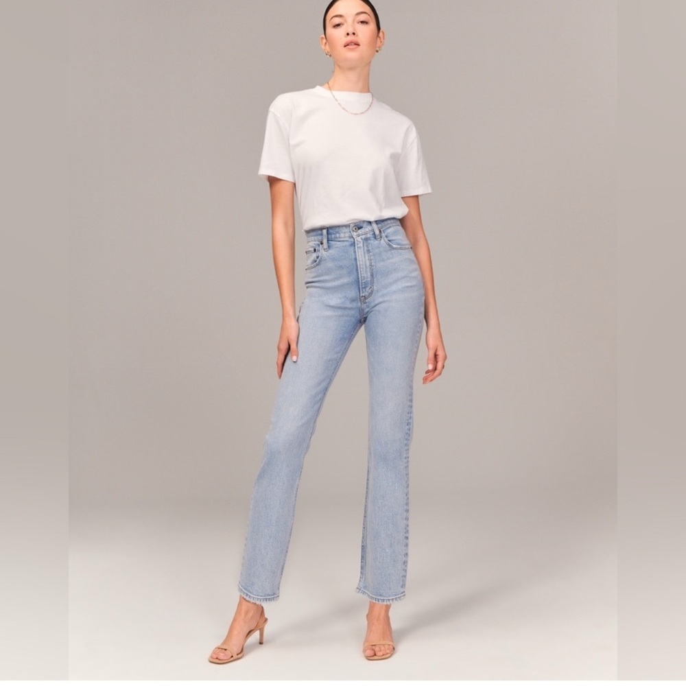 Abercrombie & Fitch Light Blue Straight Leg Jeans